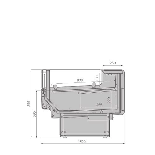 Витрина холодильная BRANDFORD AURORA Slim SQ 320 вентилируемая SELF