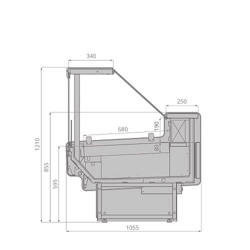 3b11b788ffff09cd3fbce20f04f0c9ab.webp Витрина холодильная BRANDFORD AURORA Slim SQ 250 рыба на льду