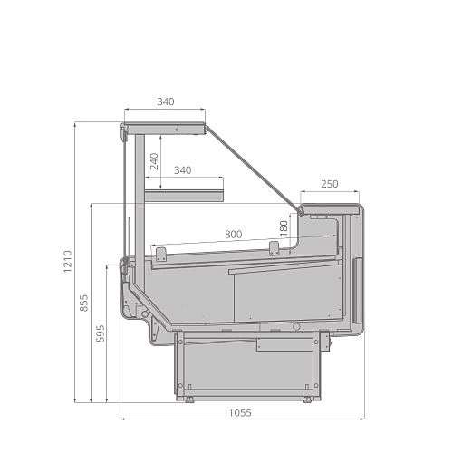 6fcebb0e473619b1f5edfa93edcbfa68.webp Витрина холодильная BRANDFORD AURORA Slim SQ PLUG-IN 190 кондитерская