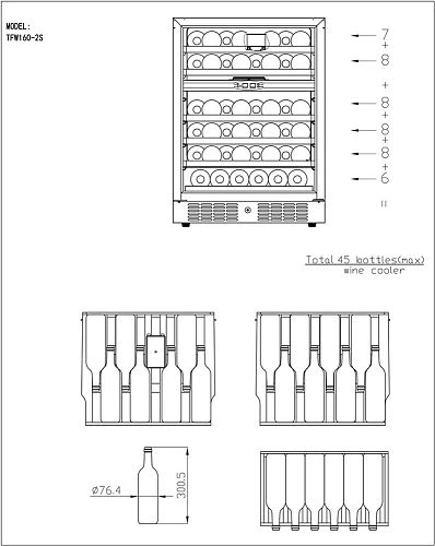 Шкаф винный TEFCOLD TFW200-2F
