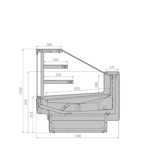 9a9e70b9515240c9aa8c4f13108f77d0.webp Витрина холодильная BRANDFORD AURORA SQ 190 кондитерская