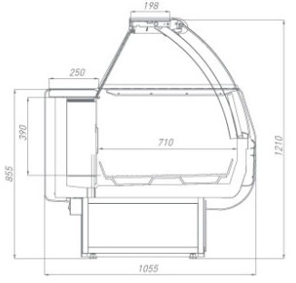 a47dea852d0535731a55246a6ad69118.webp Витрина холодильная BRANDFORD AURORA Slim PLUG-IN 190 низкотемпературная