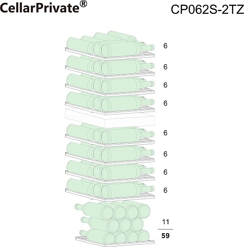 Шкаф винный CELLARPRIVATE CP062-2TZ