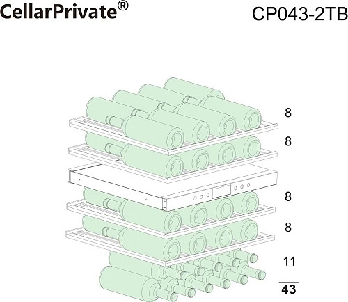 Шкаф винный CELLARPRIVATE CP043-2TB