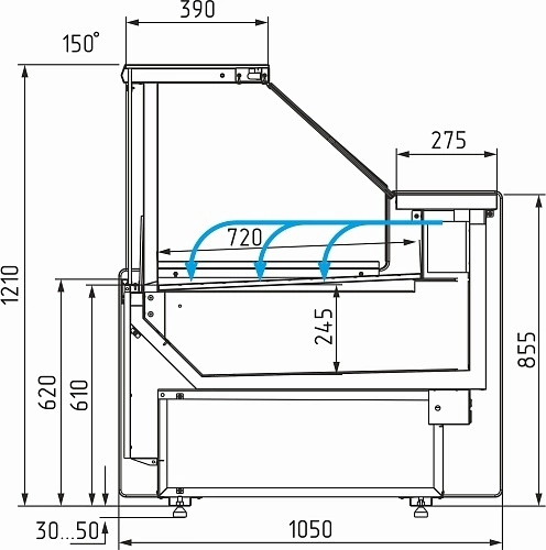 xhttozu3v0j5okltwfzx3c4hda25lx89.webp Витрина холодильная CARBOMA GC111 SP 1,25-1 газлифт, рыба на льду 1008 темный дуб