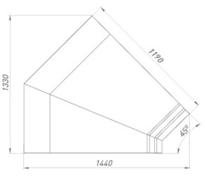 81e3dfa04582b34df36895e429177044.webp Витрина холодильная BRANDFORD AURORA Закрытый угол 45 вентилируемая