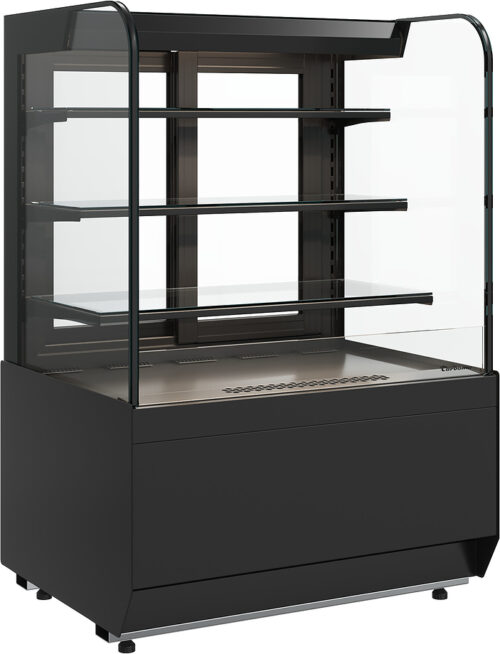 Витрина кондитерская Carboma Radius KR70 VM 1,3-2 Standard открытая (Techno 9005)