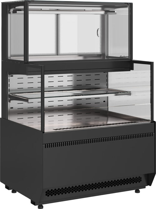 Витрина кондитерская комбинированная Carboma KC70 VV/SH 1,3-2-1 Standard боковина ступенька версия 2.0 (9005-0430)